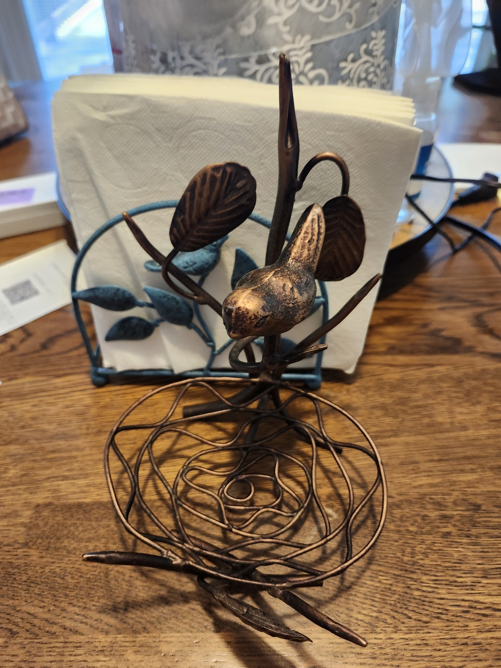 Decorative Copper Bird Candy Dish Or Soap Holder.